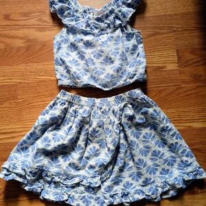 Sigrid Olsen Blue and White Kids Matching Set